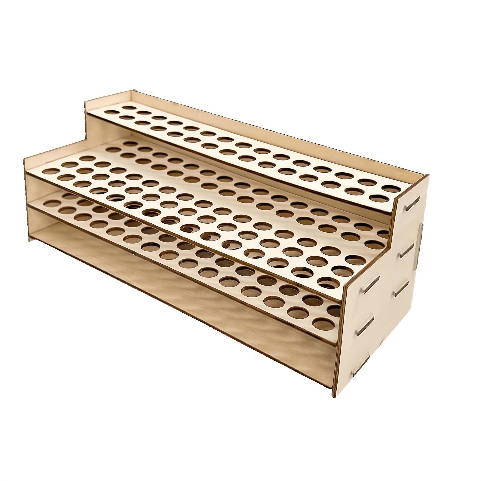 E-shop Holz Pinselhalter, 75-Loch Abnehmbarer Stiftehalter, Glatte Oberfläche, Lochgröße 1.2Cm, Elegantes Kunstbedarf Regal, Kapazität für Verschiedene