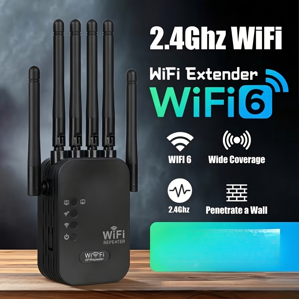 Image of Wifi Booster Extender Compatible For Devices, 1300mbps Signal Amplifier With Ethernet Port & Ap Mode, Range Extender Suitable For Homes, Offices, For Wall Penetration, Ap Mode For Router Setup