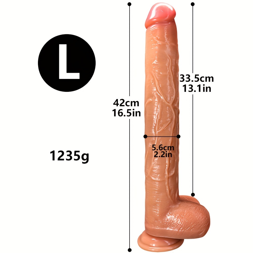 [1pc Long Thick Dildo Massage] 1pc Extra Long Penis Vaginal Plug Anal Plug Soft Liquid Silicone Long Thick Dildo Massage Stick Strong Suction Cup Adult Sex Toy