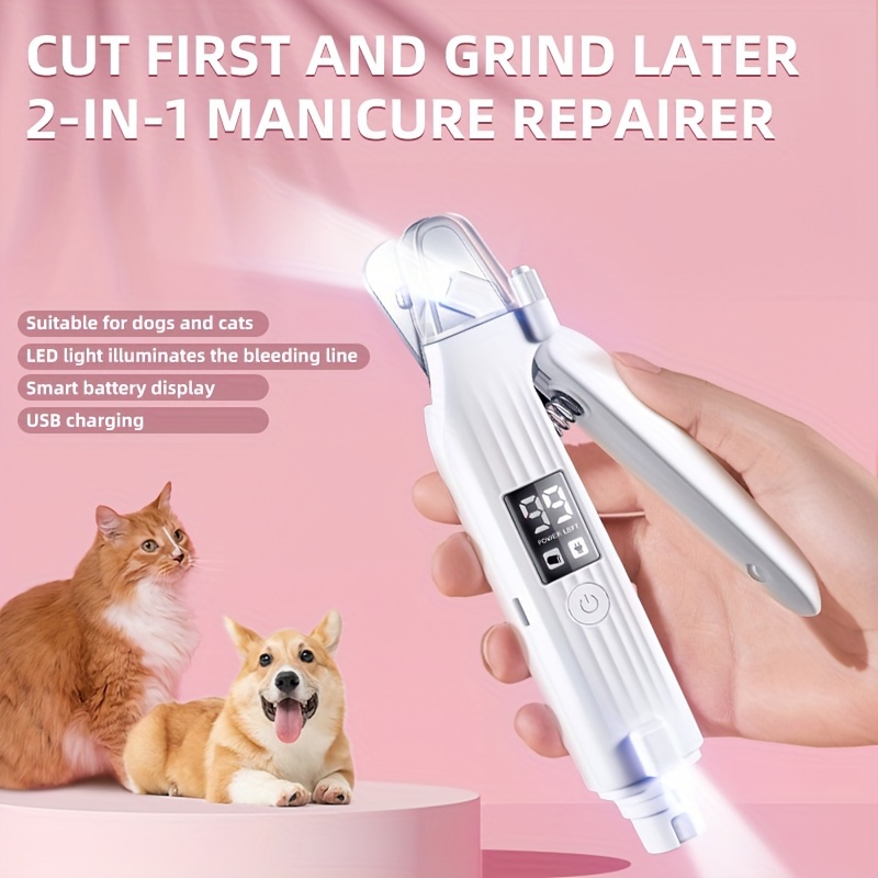 

Hz8 Rechargeable Dog Nail Trimmer - Usb Charging, Safe & Easy Pet Grooming