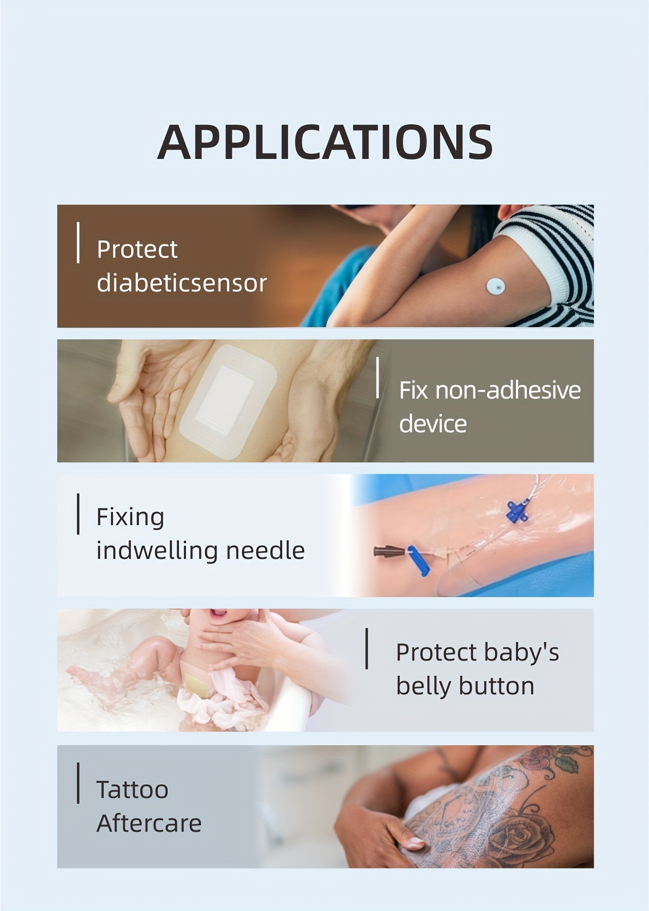 30pcs High Quality Wound Dressing Stickers - Skin-Friendly, Self-Adhesive Bandages, Ideal for Minor Injuries, Cuts & Scrapes, Comfortable and Easy to Use, Protect Wounds While Taking a Shower or Swimming