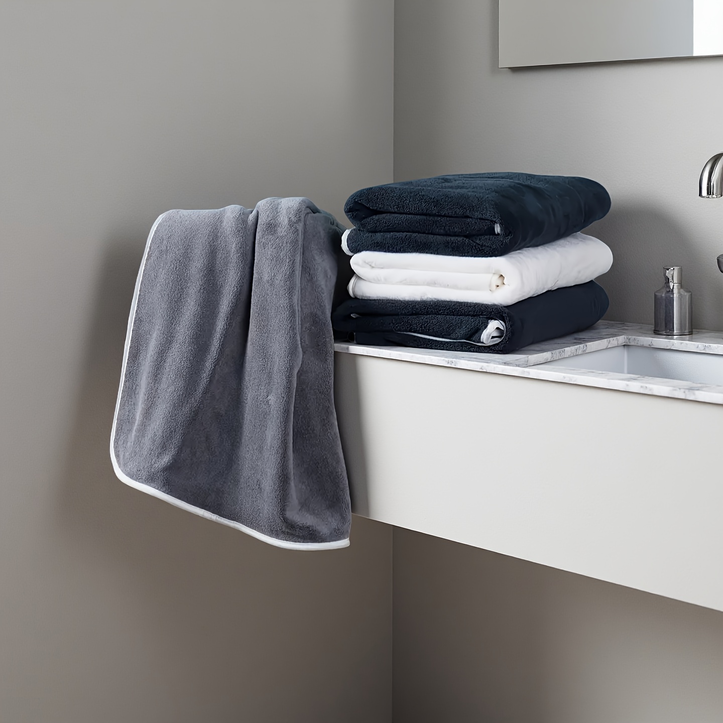 24pcs Ultra Soft Bath Towel Set, Coral Fleece Towel Bath Towel Washcloth Set