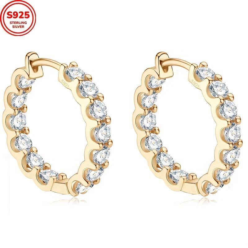 925   moissanite ring earrings earrings for women jewelry for women high quality accessories low allergenicity perfect gifts for wife mother and ladies mothers day wedding anniversaries festival gifts and exquisite gift box Product details 3