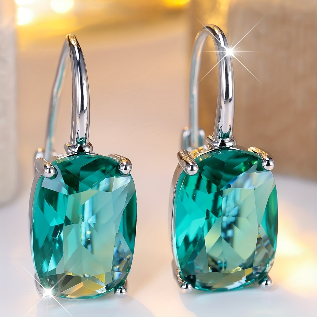 E-shop 1 Paar grüne synthetische, eingelegte, klassische, elegante, luxuriöse, individuelle Vintage-Schmuckstücke für Damen, passend zu allen Anlässen,