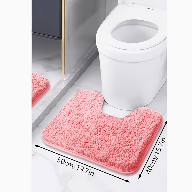 TEMU 1 pièce Tapis de baignoire en velours de haute qualité, et ultra-, tapis de sol de salle de bain absorbant, tapis confortable, accessoires de