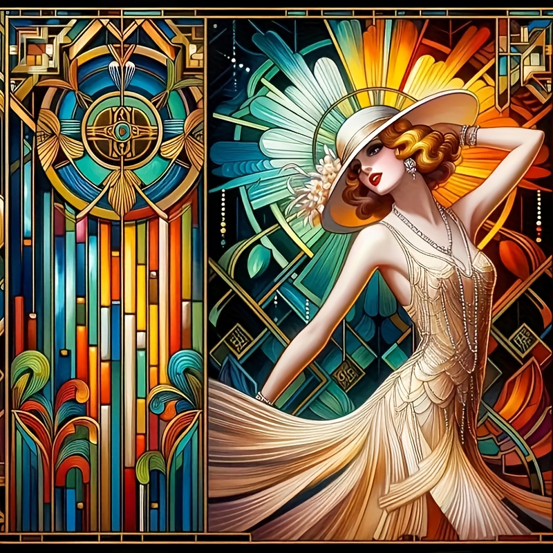 TEMU 1pc Sexy Lady Pattern Diamond Painting Kit, Diy 5d Diamond Painting Craft Set, Suitable For Beginners And Adults, Round Canvas Art Set - With