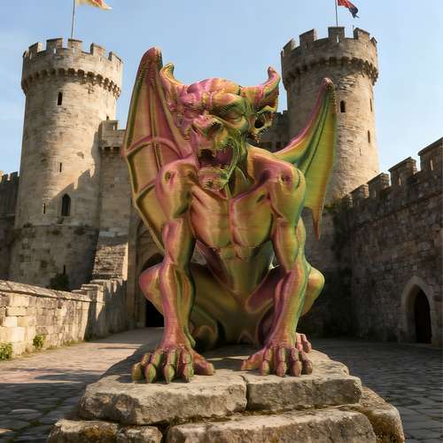 Wonderful Ornaments Gargoyle Stone Ornament – Medieval Mythical Gargoyle Figure