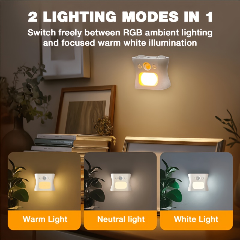 LED Double-Headed Cat Eye Wall Lamp with Remote Control