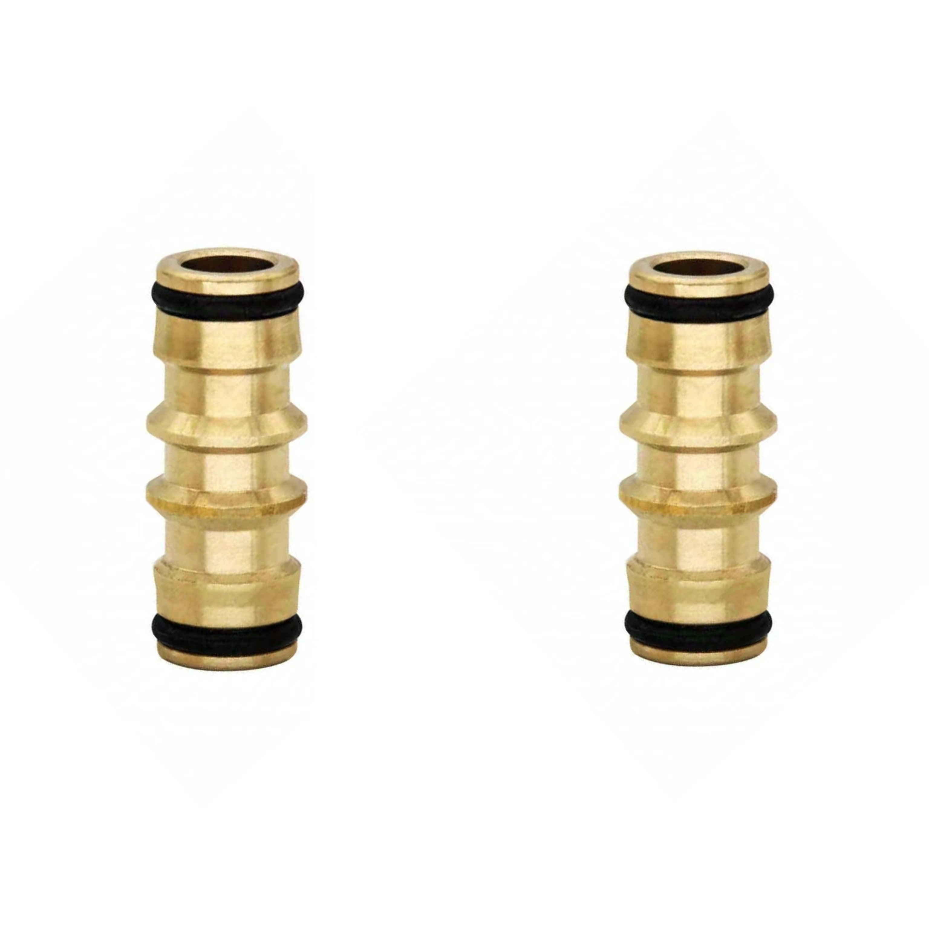 2-pack Brass Dual-thread Hose Connectors, Garden Pipe Coupling Repair Fittings, Quick Adapter, 3-way Switch Connector Kit, Metal Handle, Brass Alloy, Compatible With Europe And Threads