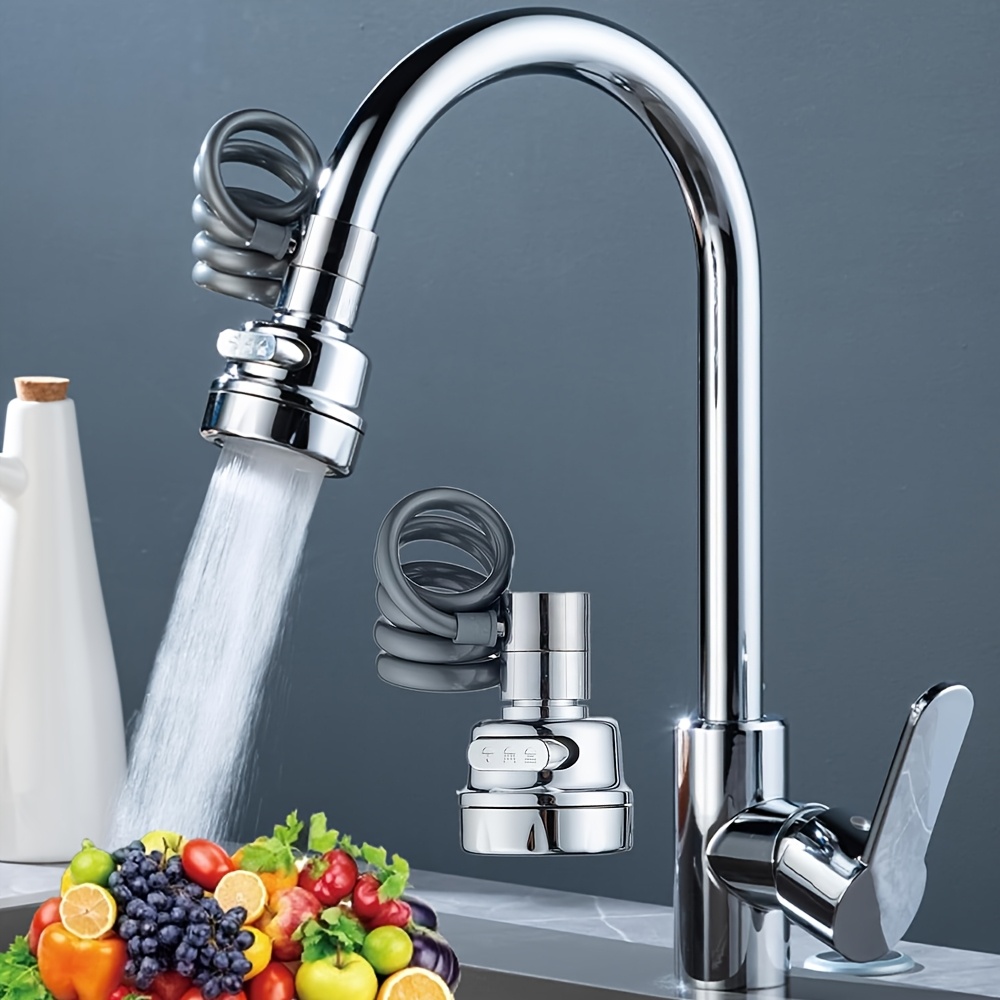 Image of Retractable Aerator, 1pc Facial Basin Universal Faucet Water Outflow Aerator Extension Nozzle Universal Connector Head
