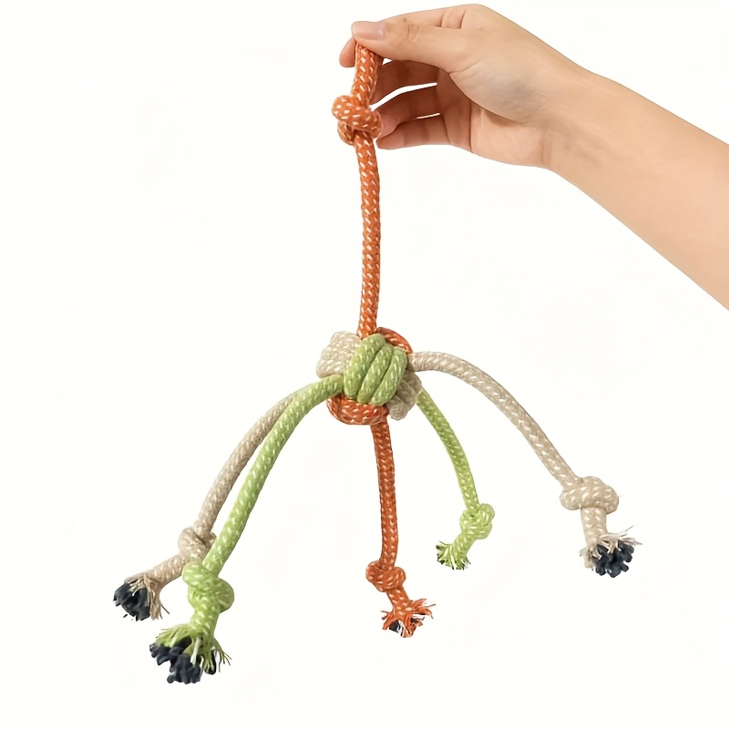 Knot-Woven Ball Dog Toy for Outdoor Training, Interactive Indoor Self-Entertainment, and Boredom Relief, Random Color