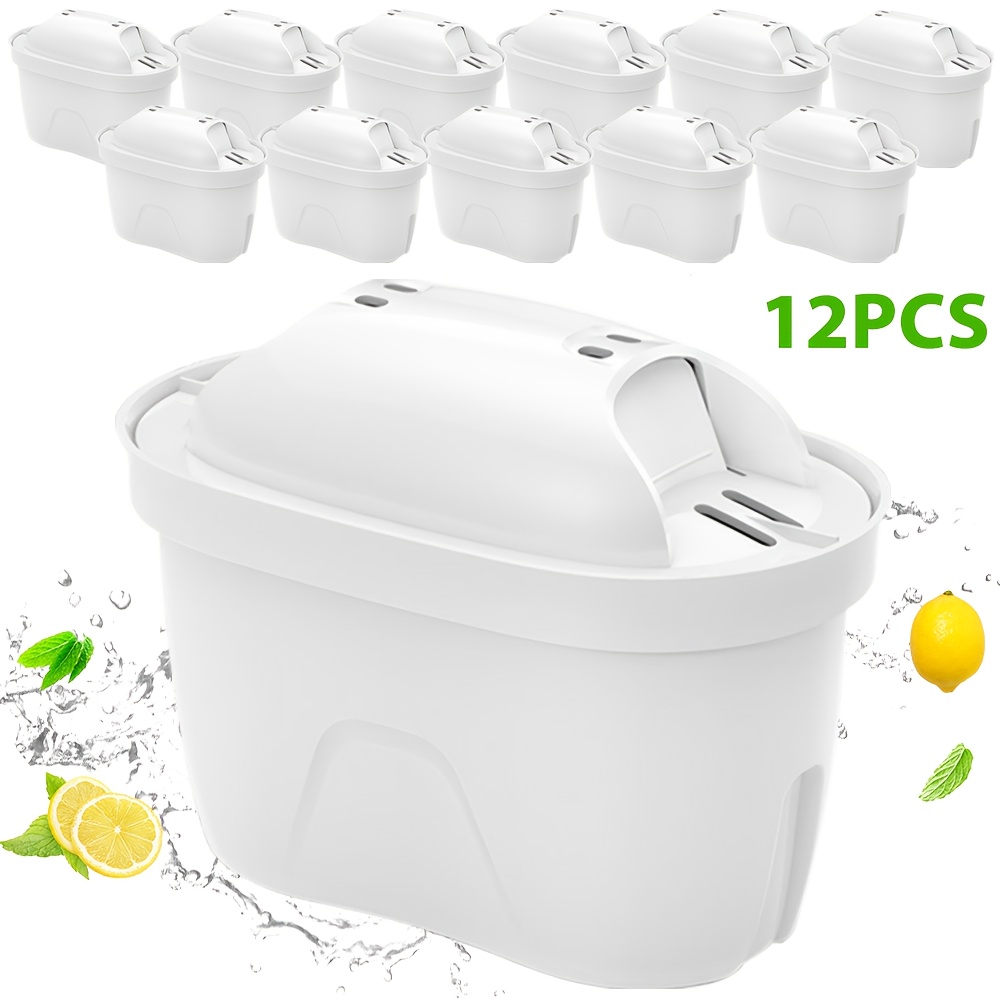 E-shop 12/6 Stück Wasserfilterkartusche für Wasserkocher, Aktivkohlefilterelement für Küche, Heim- und Außenbereich, reduziert Verunreinigungen