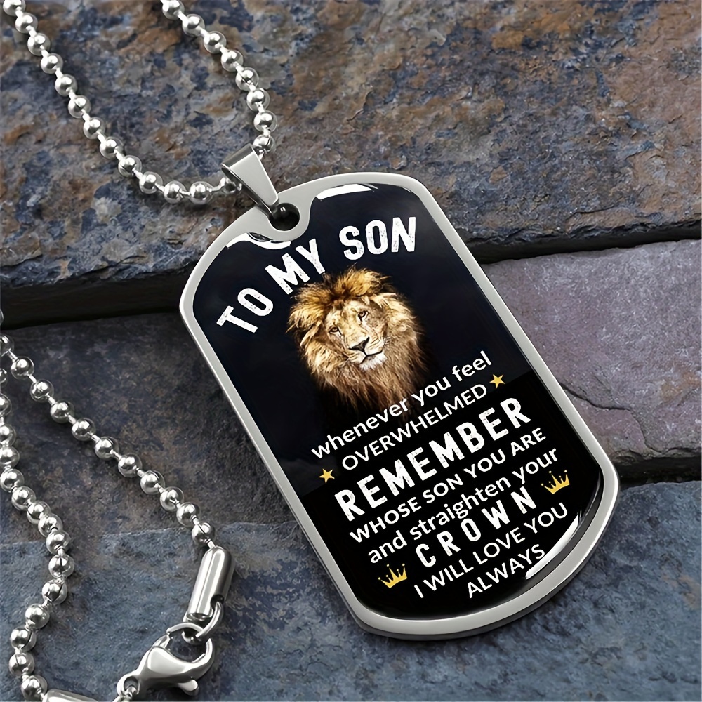 

Day , Boys Jewelry For Son Steel Pendant Necklaces