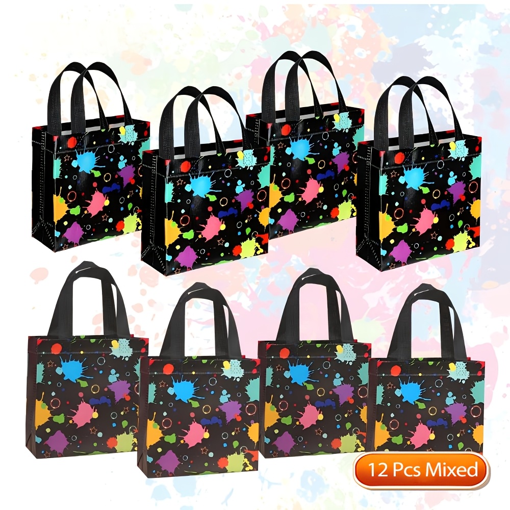 Paint Splatter Reusable Non-Woven Tote Bags