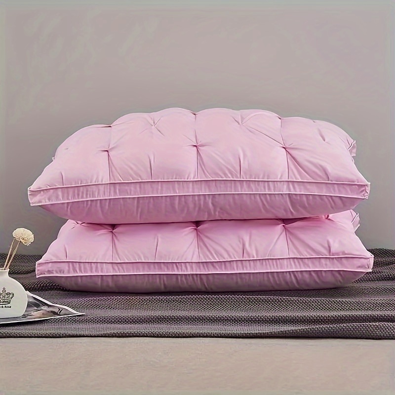 TEMU 2pcs Pink 3d Bread Sleeping Pillow, Neck Care Sleeping Pillow, Bed Pillow, Fluffy
