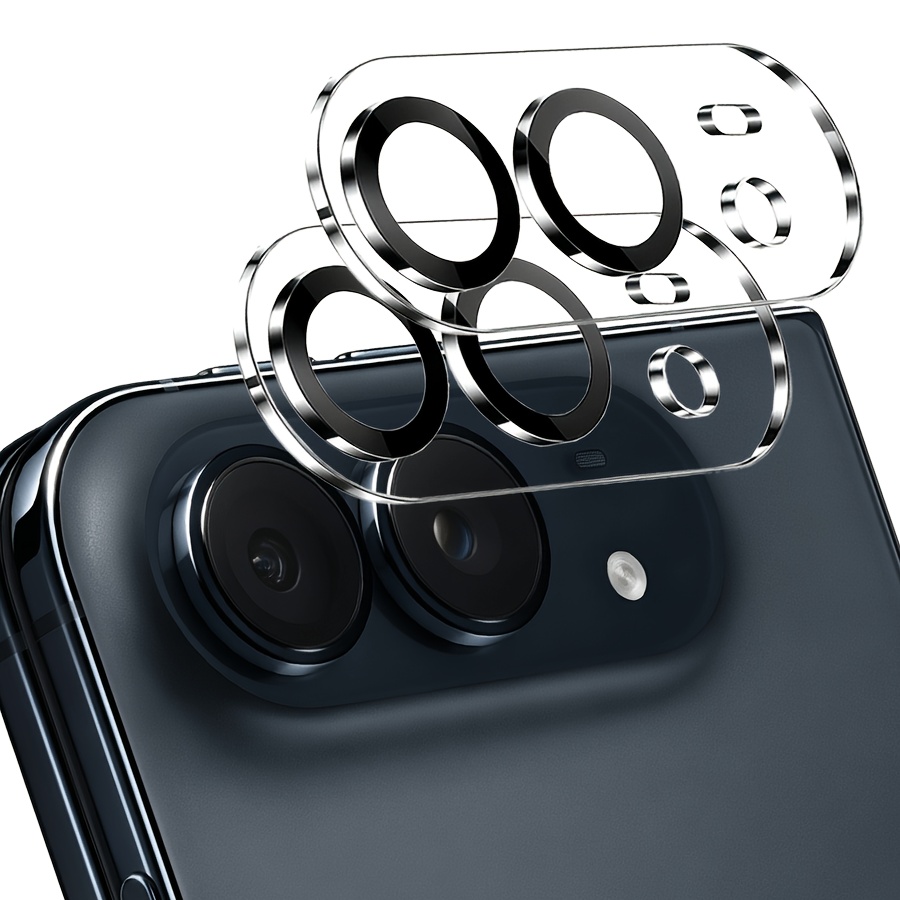 TEMU 2-pack Camera Lens Protector For Iphone Duo | Tempered Glass, Ultra Hd , Anti-scratch & Case-friendly | Full Sensor Protection