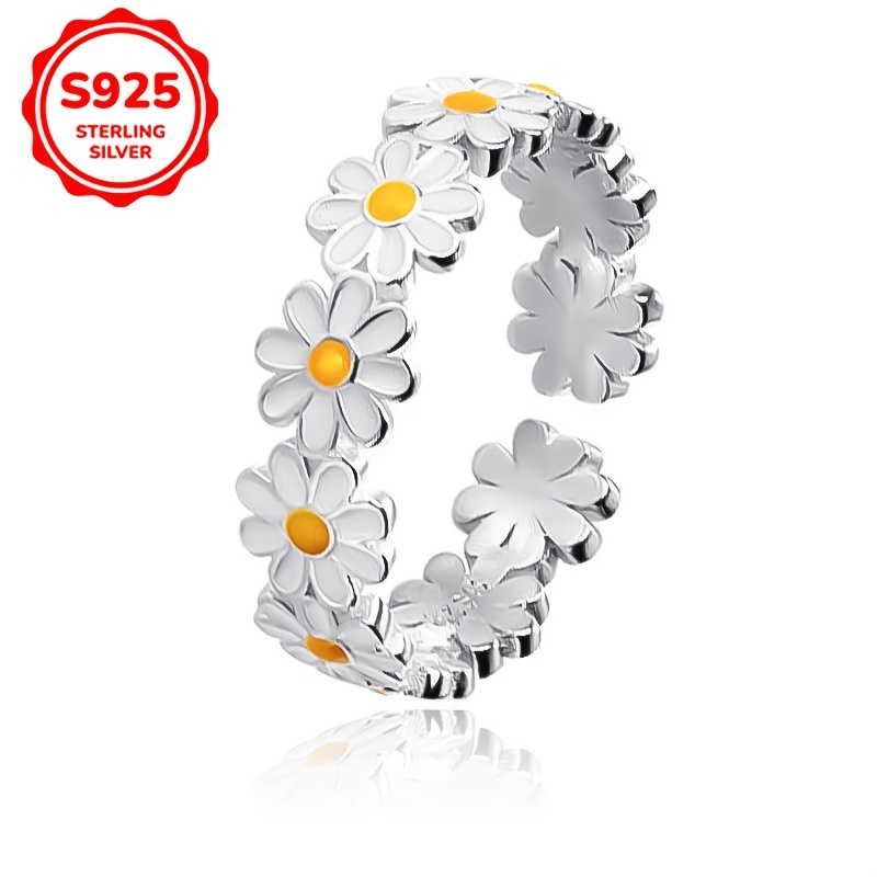 

Minimalist S925 Daisy Glue Ring Fresh 2.3g/0.081oz