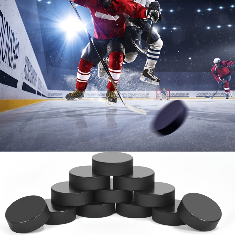 

Set Of 2 Or Hockey Training Pucks Made From High-durability Pu Material, Suitable For Indoor Practice And With Official Regulations.