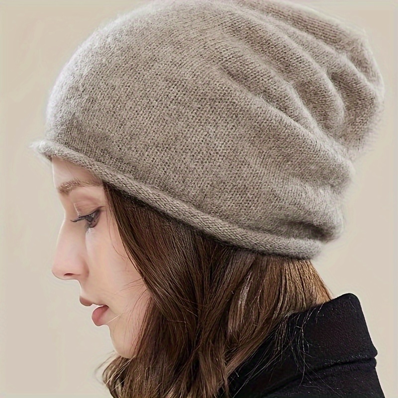 

Bonnet en Mélange de et Laine - , Chaud et pour , Chapeau Tricoté avec Protection des Oreilles pour & l'Hiver