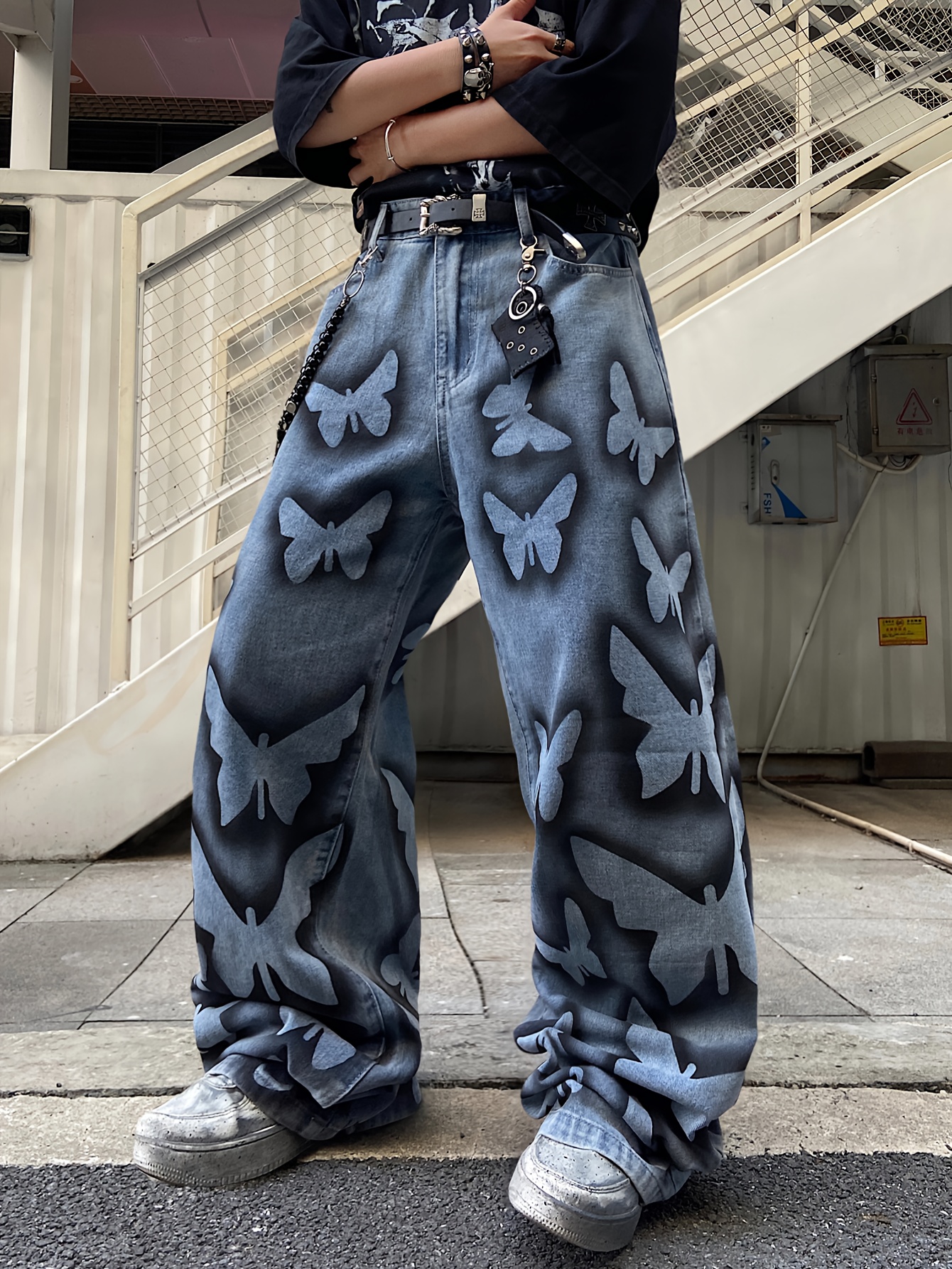 baggy jeans printed sold on Temu New Zealand