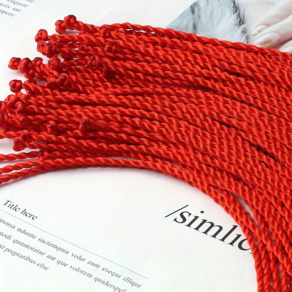 Red String Woven Bracelet Lucky Bead Bangle