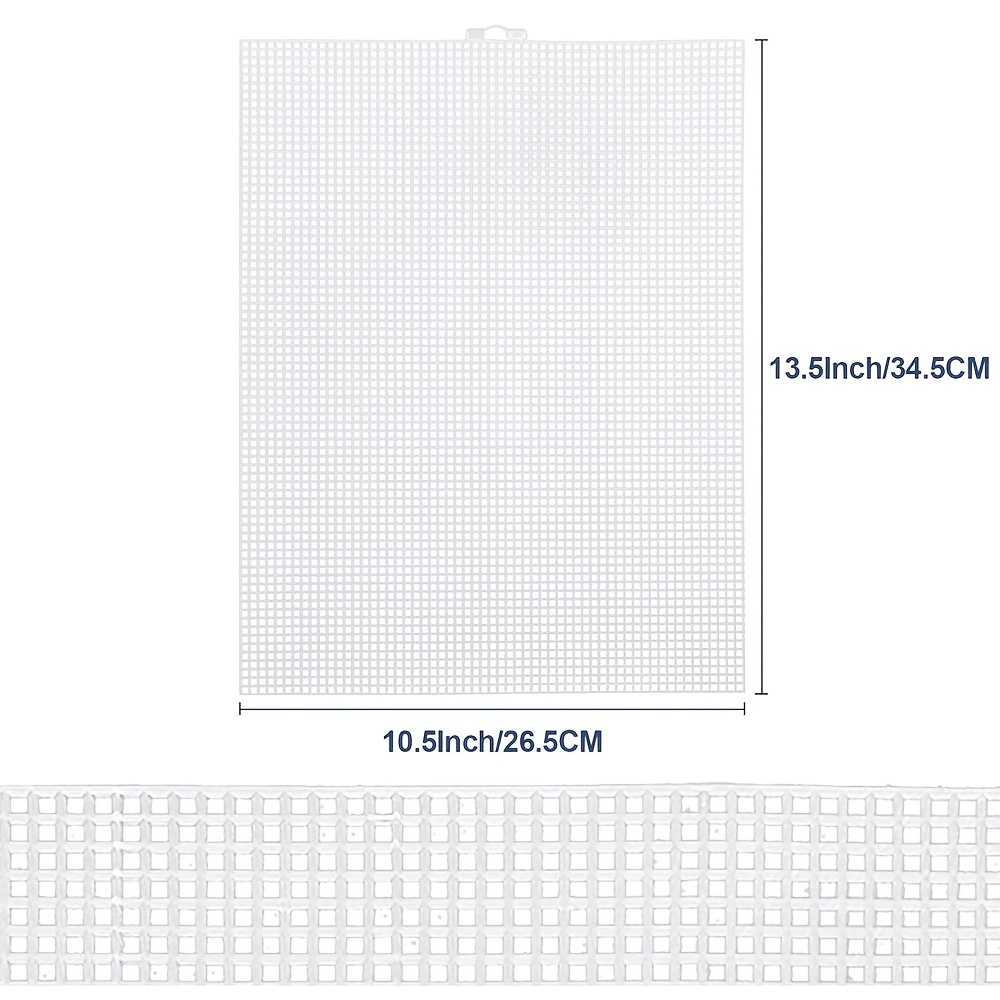 8-Sheet Pack Plastic Canvas Mesh Cloth for Crafts