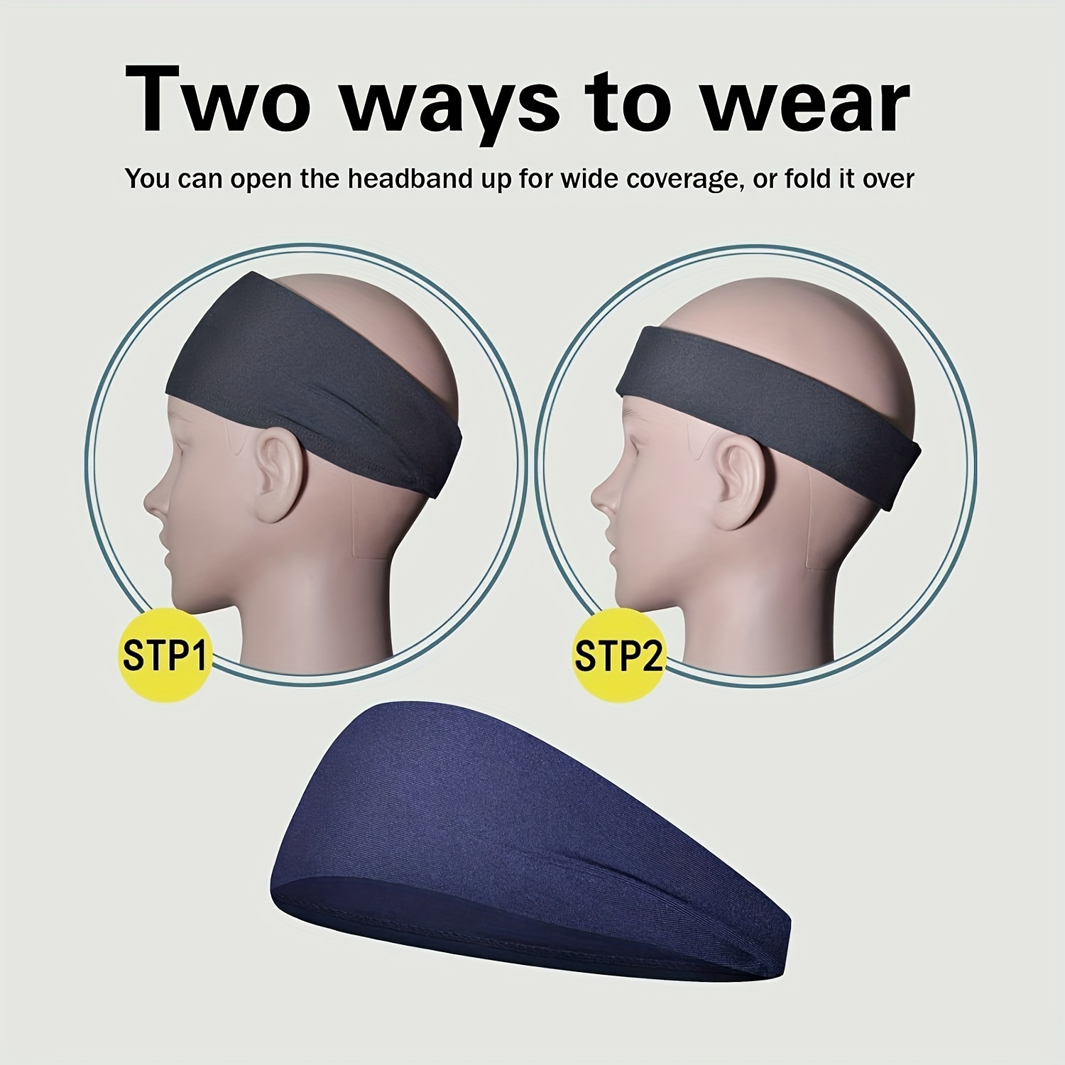 1pc Men'S Sports Headband | Moisture-Wicking Exercise Headband For Running, Cycling, Soccer, Yoga | Available In Multiple Colors, Nylon