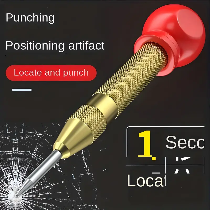 automatic center punch 5 inch heavy duty steel spring center punch with adjustable tension punching tool suitable for metal and plastic ideal for diy enthusiasts center punch is an adjustable center hole puncher super details 6