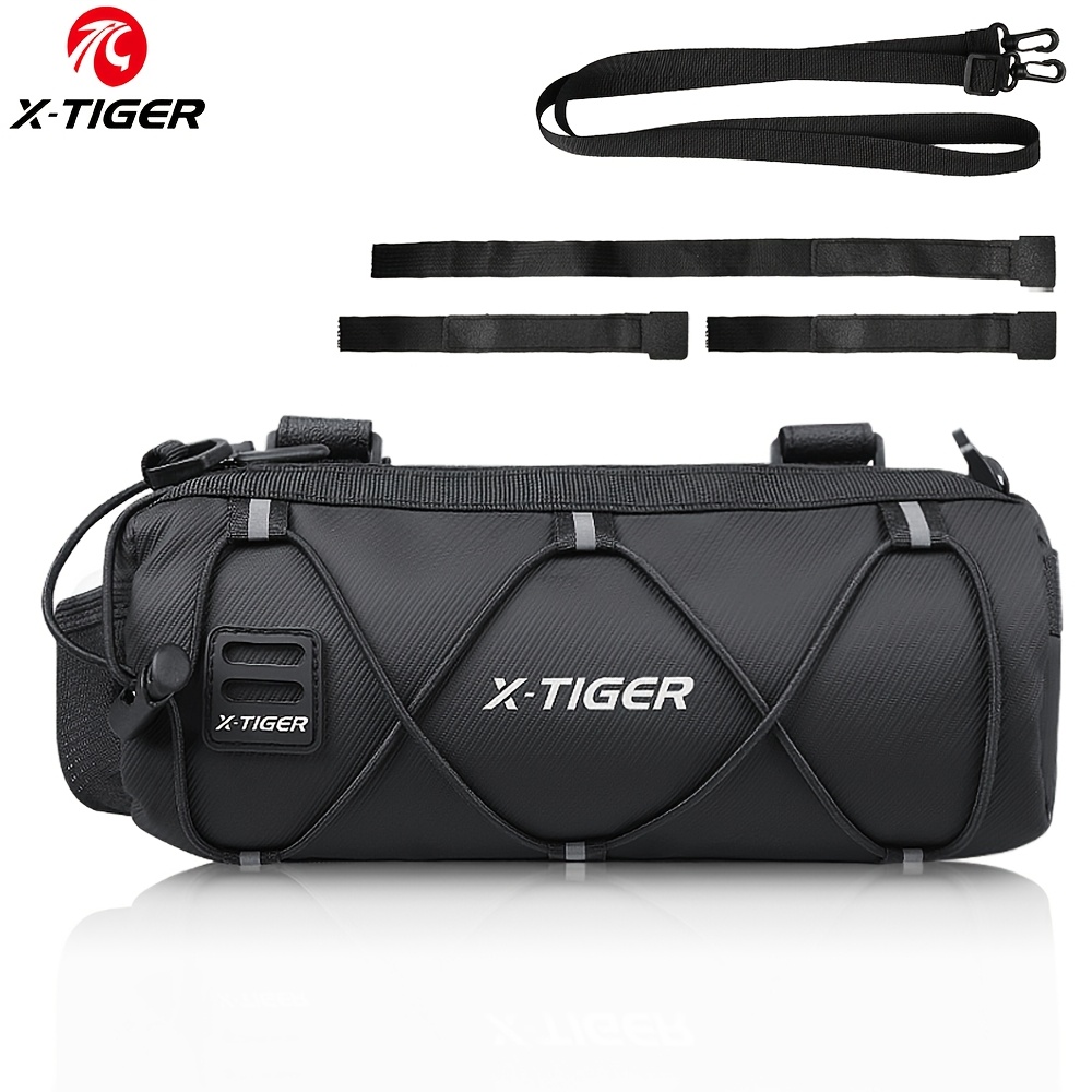 TEMU X-TIGER Fiets stuurtas, Fietsmand, Fietsvoorzak, Schoudertas, Heuptas voor sportfietsen, Professionele fietsaccessoires - Zwart