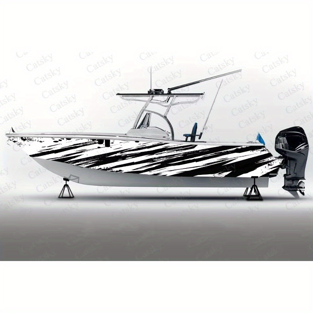 Vector Color Bar Geometric Abstract Boat Sticker Wrap