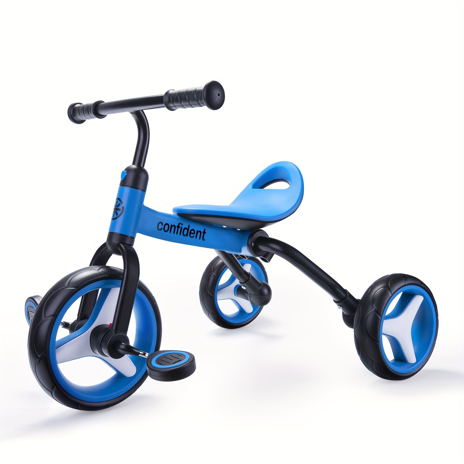 

3 In 1 Tricycle Folding Bike & Balance Bike With Adjustable Seat And Detachable Pedal Ride-on Toys Birthday Gift