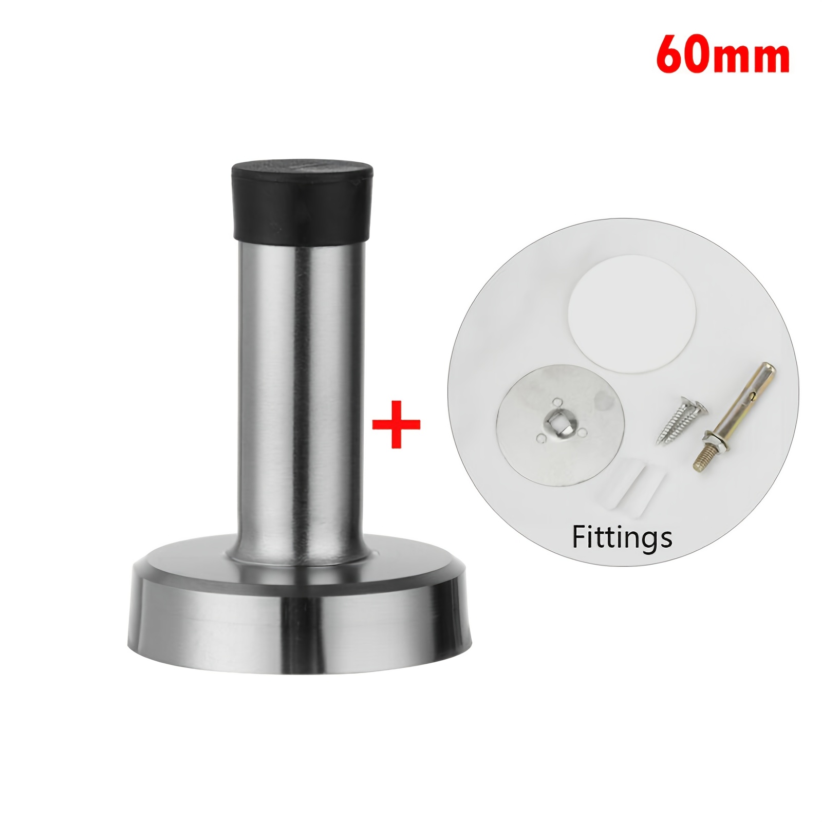 TEMU A Stainless Steel With A Silent Anti-collision Feature, Designed For Either With Adhesive Or Screws, Suitable For Doors In A Home