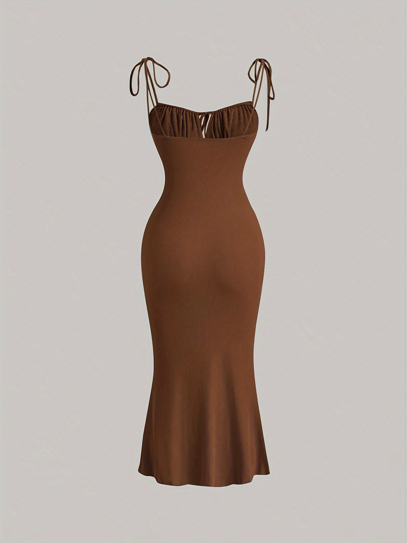 Front-Laced Dress with Ruffled Straps