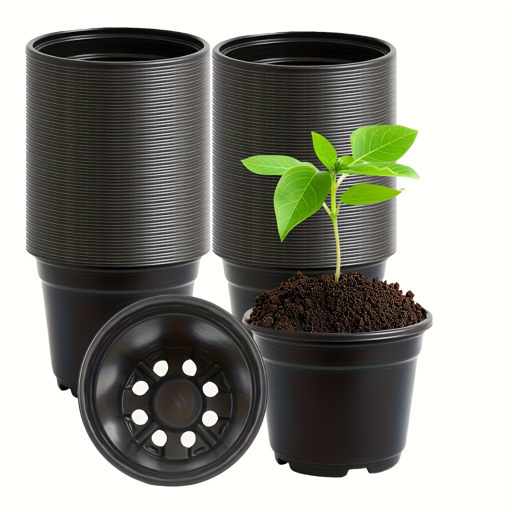 110pcs 4 Inch(about 10cm) Clear Nursery Pots for Plants, Flexible Plastic  Plant Pots with Drainage Holes, Transparent Seed Starter Pots * Pack for  Succulents, Seedlings, Flowers, Vegetable