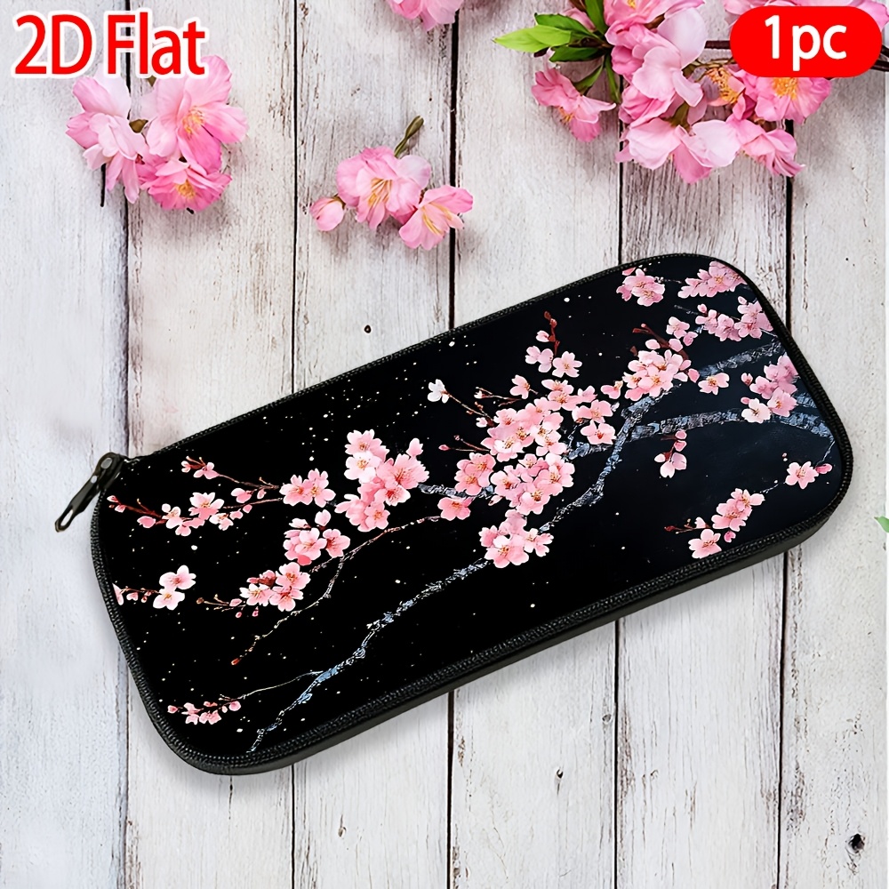 TEMU 1pc, 2D Plat, sur un Fond Noir, Trousse à Crayons Thématique, Cadeau de Pâques, Cadeau de Noël, et Élégant, Réutilisable, Multifonctionnel,