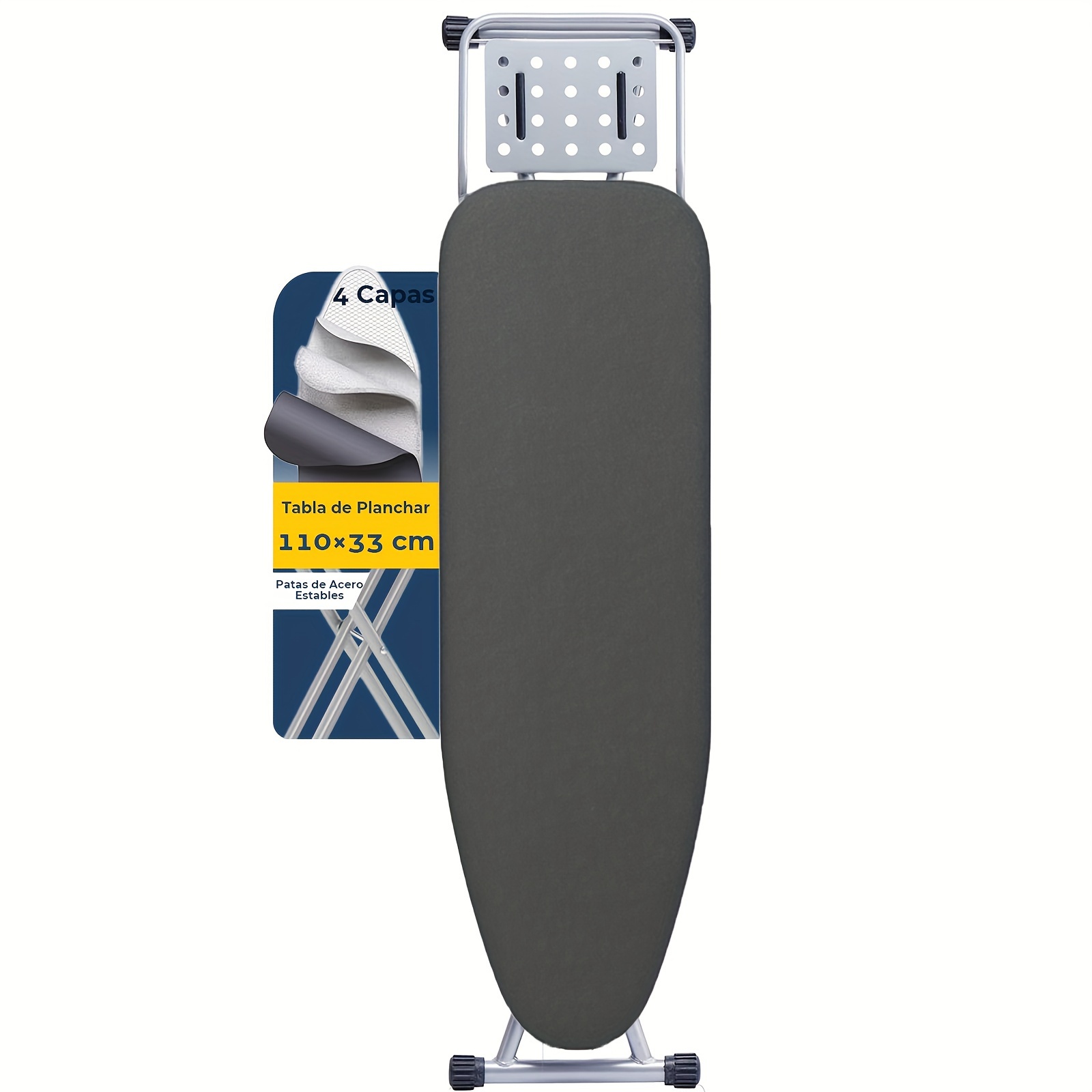 space saving adjustable ironing board with stand 43 3 x 13 inches foldable design for   alloy steel no power needed details 0