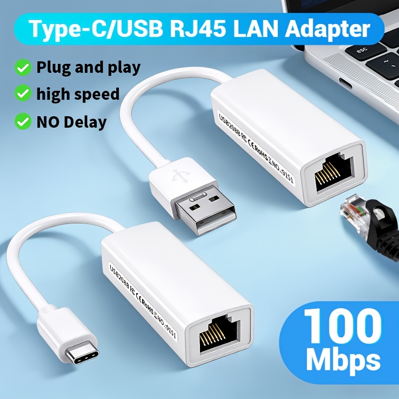 10/100/1000Mbps USB-C To RJ45 Network Adapter Max 100W Pd Charge Multi - View #8