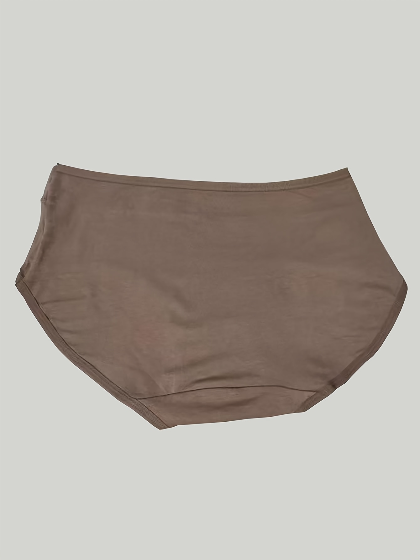 4-Pack Women'S Mid-Waist Underwear, Maillard Color, Sporty, Comfortable, Breathable, Hip-Hugging Triangle Briefs, Women'S Shorts