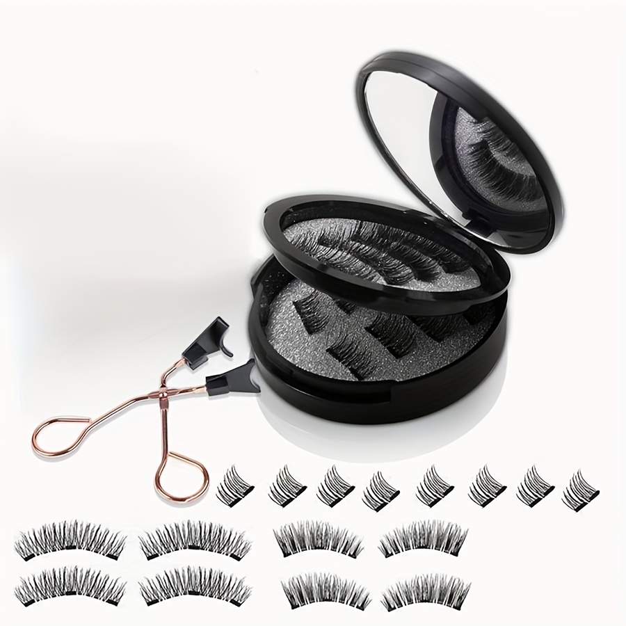 Reusable Magnetic False Eyelash Suit With Adapter-, Thickening Effect, No Mascara, Quantum Magnetic Technology, Easy To Apply, No Glue, Multiple Pairs, Length 6-9m