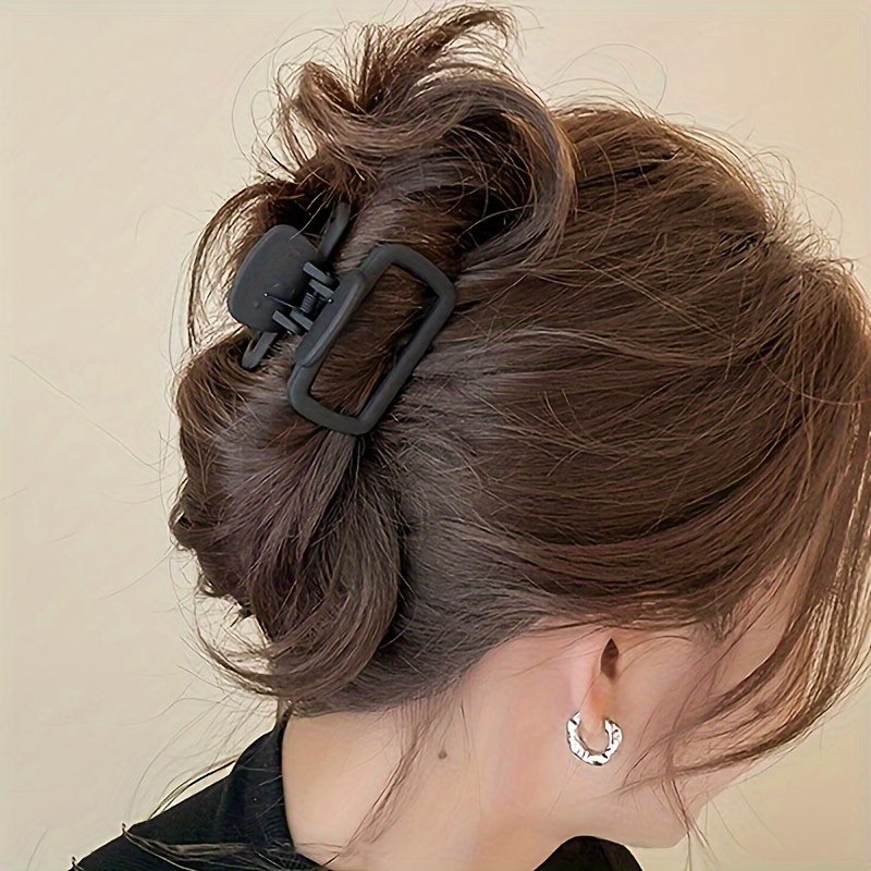 1/4pcs Elegant Matte Square Hair Clip Set - Versatile Stylish Shark Clip for Women & s for Ponytail & Updo Perfect for everyday styling and makeup