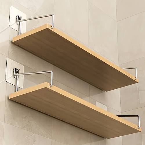 estante de almacenamiento de madera para pared - ideal para baño, cocina y - organizador resistente, estante práctico multifuncional, estantes flotantes