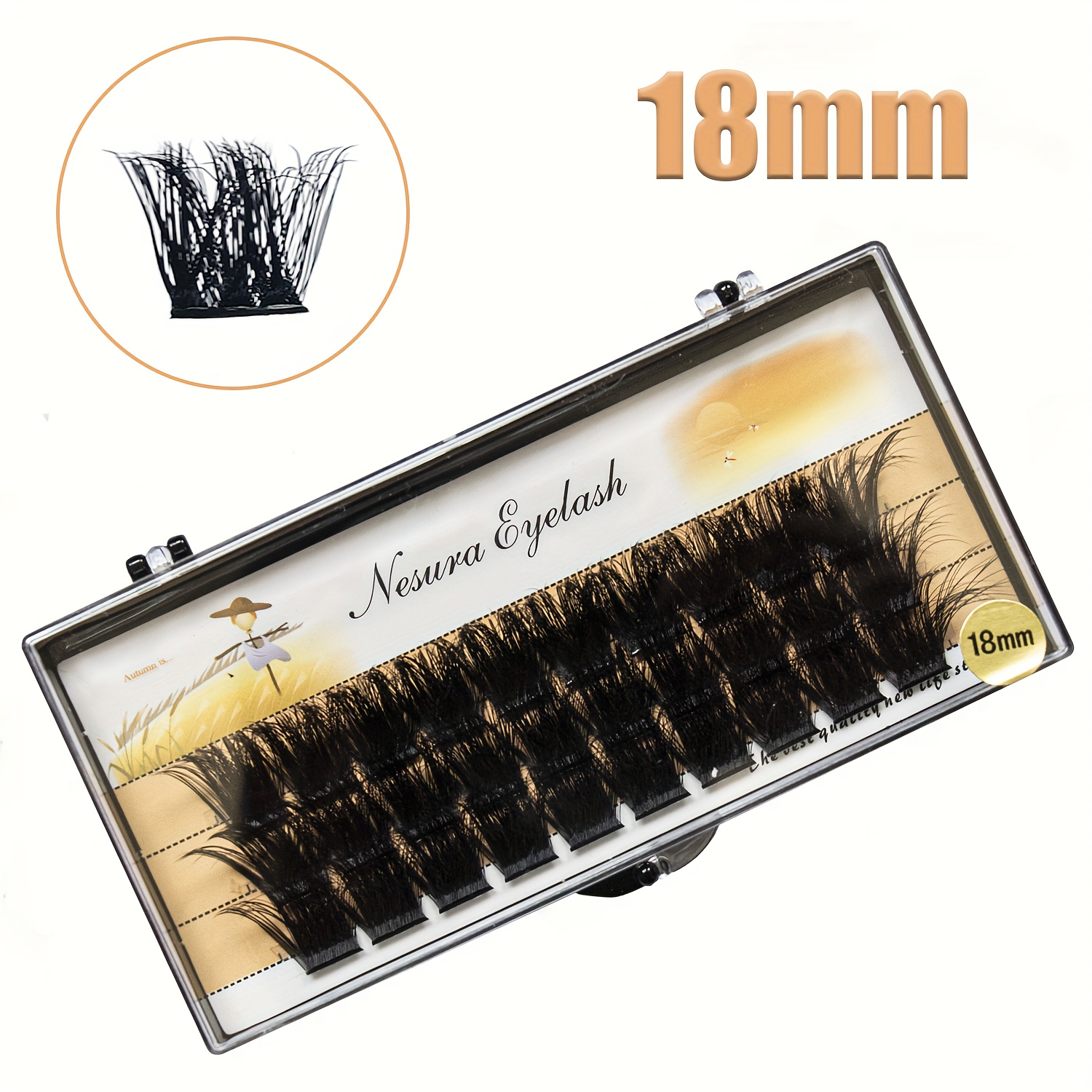 30pcs AILAISHI Professional D Curl Cluster Eyelash Extensions, Mixed Lengths