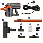 hhd corded handheld cleaner telescopic 18kpa 1 2l cup 70db operating ejection accessories kit tool and suitable for carpets and pet details 3