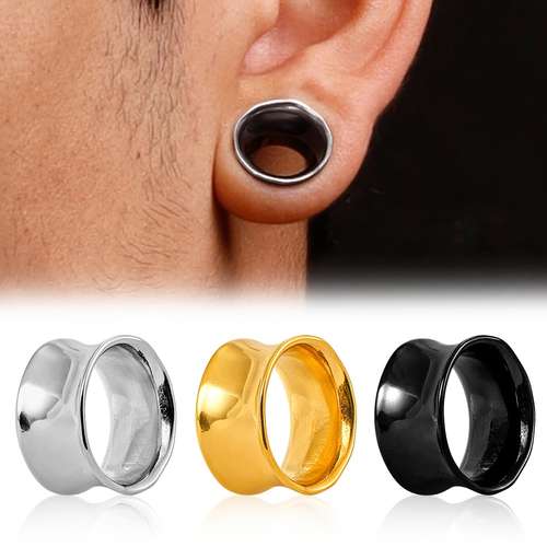 Lot De 2 écarteurs D'oreille En Bois Naturel - 16 Mm (8 Mm Portable), Bijoux Piercing