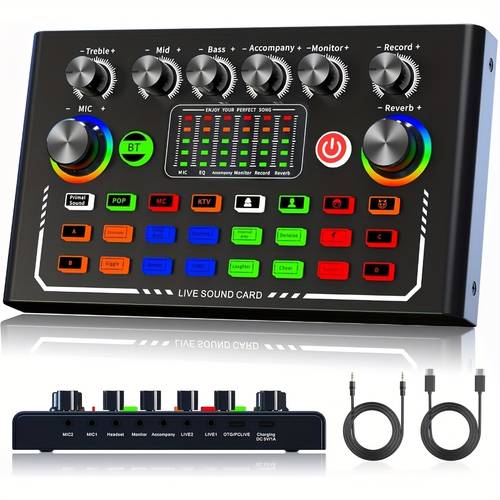 scheda audio microfonica capacitiva professionale, mixer audio dj, scheda effetti sonori live, scheda audio streaming ktv, mixer mobile usb esterno per registrazione, scheda audio karaoke, mixer multifunzionale, kit di registrazione professionale , stereo