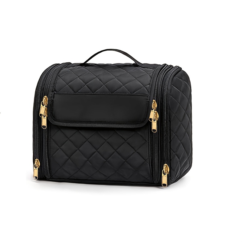 TEMU Large Capacity And Wide Opening Toiletry Bag, Travel Makeup Bag With Hooks, Toiletries Storage Bag, Travel Storage Bag