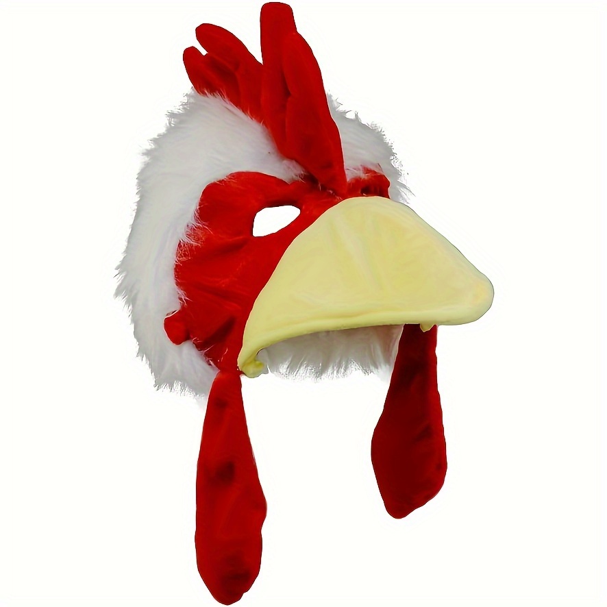 Image of Funny Rooster Mask | Anti-real Animal Headgear For Adults, Farm Theme Play, Lightweight Hat With Closure, Suitable For And Prom Events
