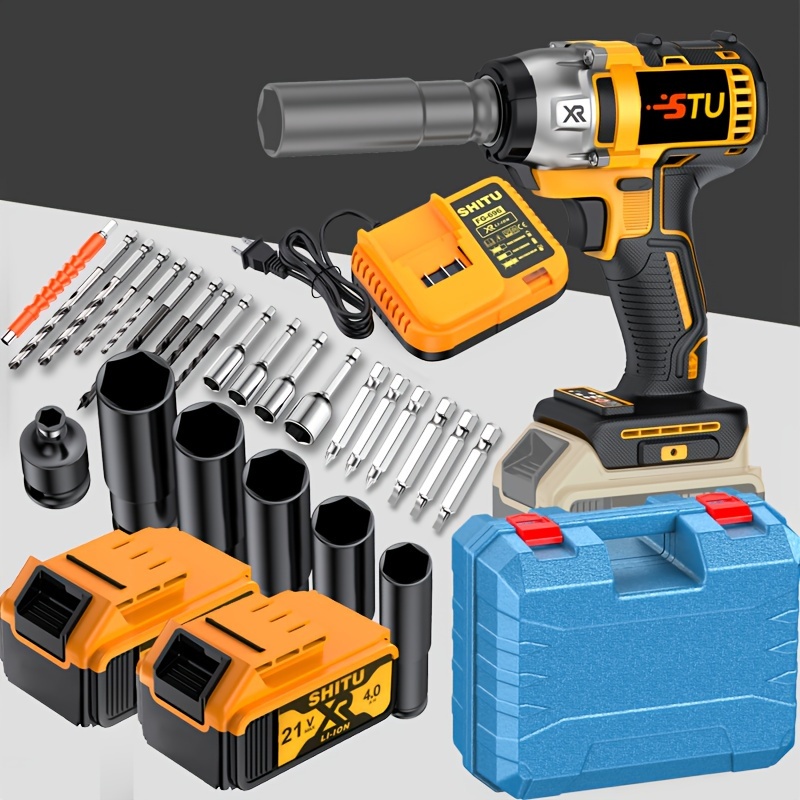 

21v Cordless Impact Wrench, Impact Wrench With Charger, Portable, Fast Charger - Power Tools For Home And Car Use