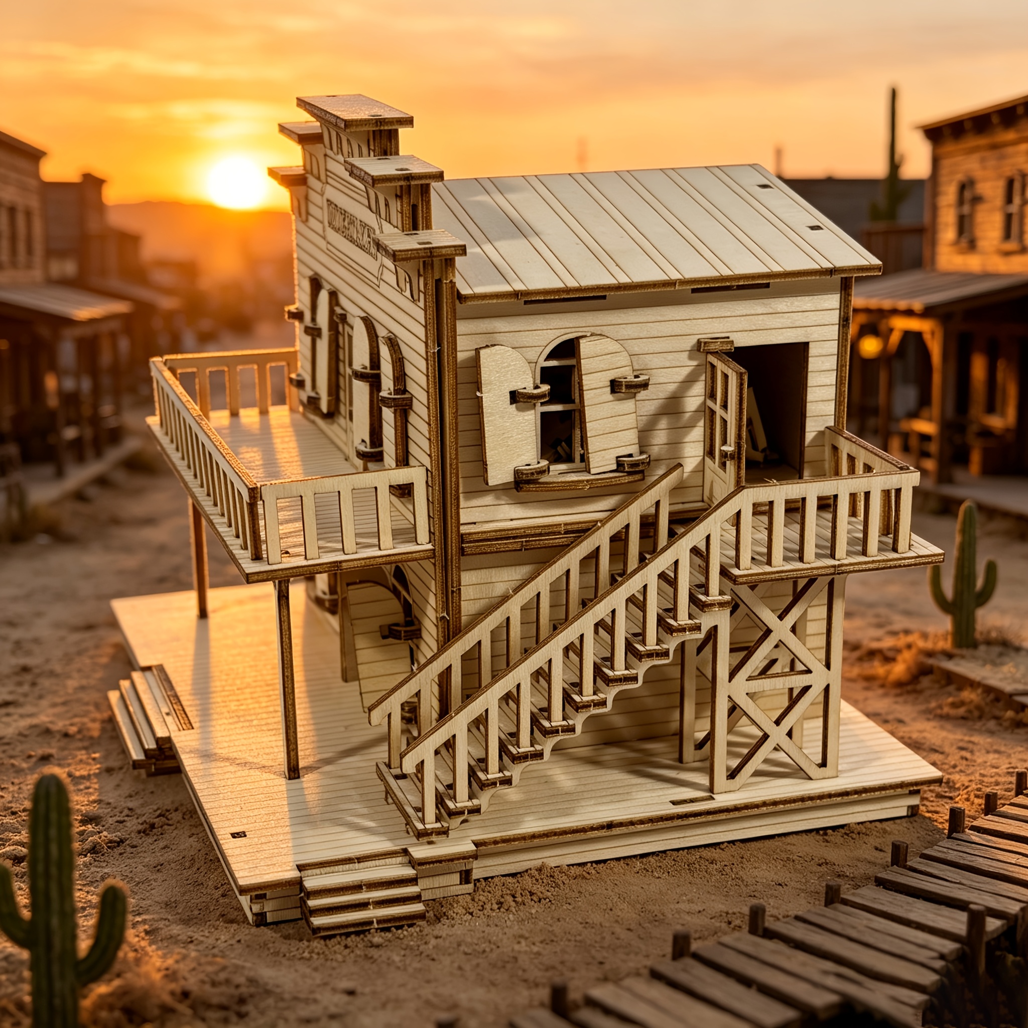 3D Wooden Puzzle: Funeral Home Log Cabin Kit