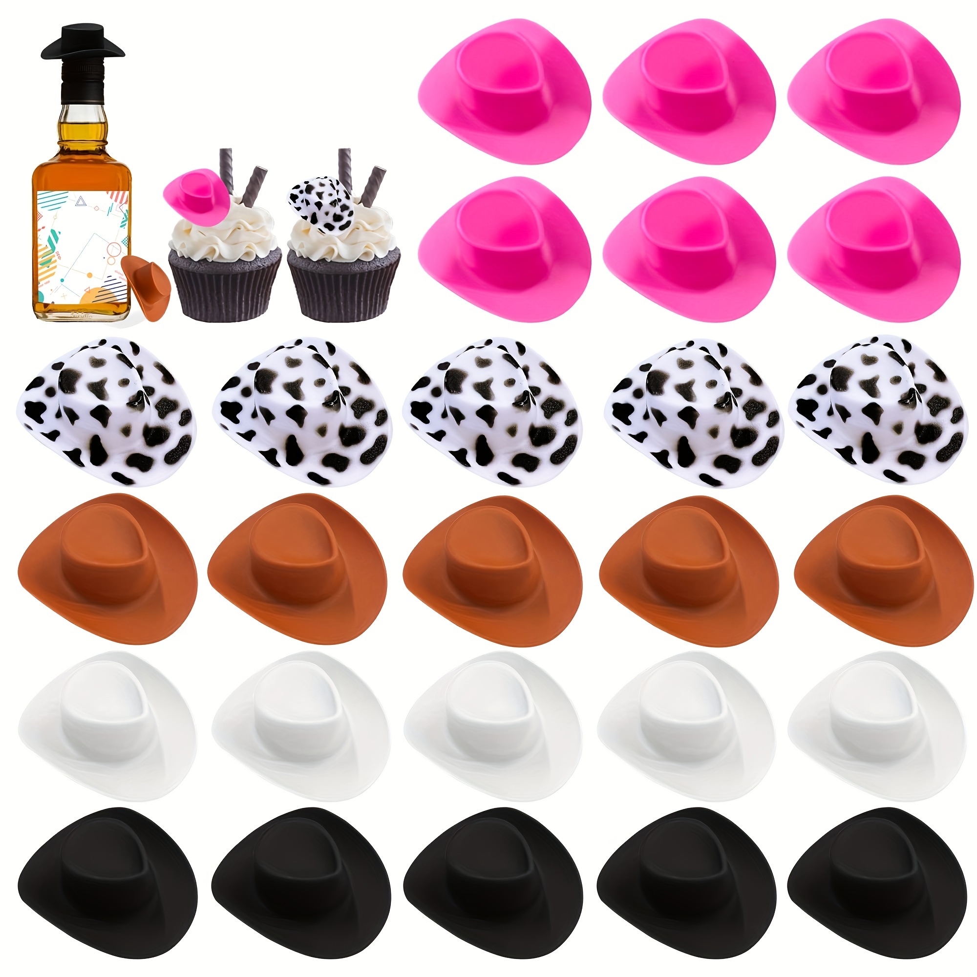 

Lot de 6 Breloques de Chapeau de Cowboy en Plastique de - Accessoires de Bricolage & Décoratifs avec pour la Fabrication de Bijoux, Fournitures de Fabrication de Bijoux